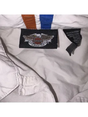 Harley-Davidson Womans XL Embroidered White Short Sleeve Button-Up Shirt thumbnail 5