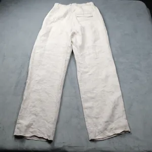 ARKET Linen Pleated Wide Leg Trousers 34 Beige 100% Linen Minimalist 1063502-001 thumbnail 13