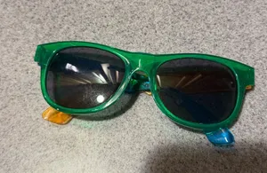 Green Frame Sunglasses with Colorful sides thumbnail 1