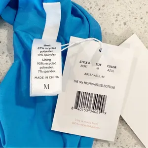 Andie Swim The 90s High Waisted Bottom Azul Electric Bright Blue Size‎ Medium thumbnail 6