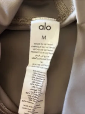 ALO YOGA High-Waist Airlift Short 3" High Compression Shiny Beige Taupe size M thumbnail 5