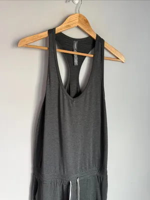 Vuori Women's Lux Jumpsuit in Charcoal Medium thumbnail 4