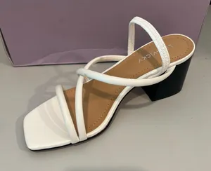 White Strappy Sandals by Lisa Vickey Size 6 thumbnail 1