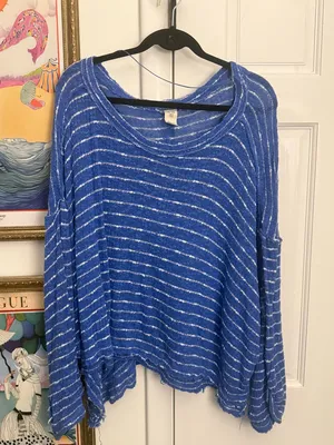 We The Free Free People Cotton Oversized Hacci-Knit Top thumbnail 2