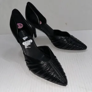 Calvin Klein KCG LINA-R Shoes Womens 5.5 Black D'Orsay Pleated Heels Pointed Toe thumbnail 1