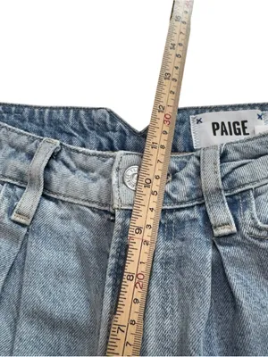 PAIGE Sarah Straight Ankle Jeans Women’s 25 Light Wash High Rise Cropped Denim thumbnail 9