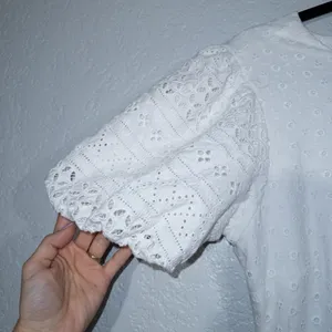 Free People White Apricot Rose Eyelet Mini Dress Size Small thumbnail 4