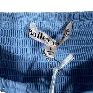 NWT Bailey Rose Corset Solid Crop Top Blue Coquette Smocked Back Size L thumbnail 4