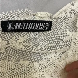 Y2K L.A. Movers lace Long Sleeve top White thumbnail 3