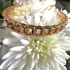 Gold tone link bangle bracelet thumbnail 3