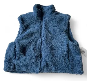 Dry Goods Blue Reversible Sherpa Vest thumbnail 1