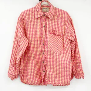 Free People FP We The Free Womens Boho High‎ Tide Button Down Gingham Shirt XS thumbnail 4