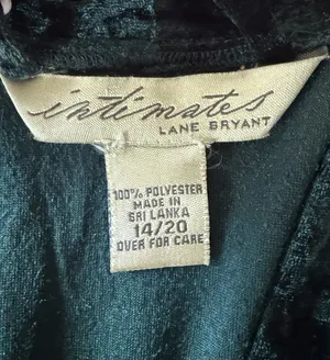 Vintage Lane Bryant Emerald Green Velvet Robe Size 14/20 thumbnail 4