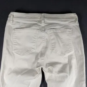 Ann Taylor LOFT Modern Straight Jeans Womens 4 27 White Mid Rise Raw Hem Denim thumbnail 10