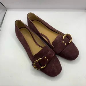 Women's 6 Tory Burch Marden Suede Flats Malbec Purple thumbnail 7