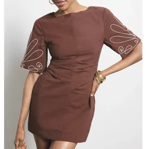 Mon Renn Essie brown Mini Dress Small thumbnail 1