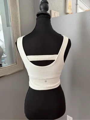 Harmony Balance Seamless Ribbed Sports Bra Crop Tank Small thumbnail 4