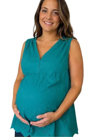 Ingrid & Isabel Teal Maternity Top Small NWT Green thumbnail 1