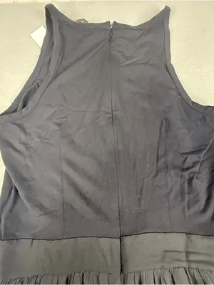 LOFT Black Sleeveless Drop Waist Midi Dress NWT 8 thumbnail 4