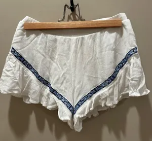 White Flowy Shorts thumbnail 1