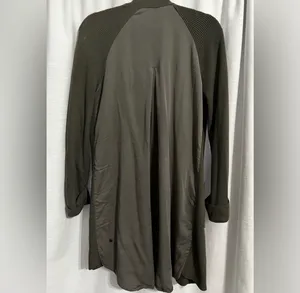 Lululemon Athletica Olive Green Open Front Cardigan Sweater thumbnail 2