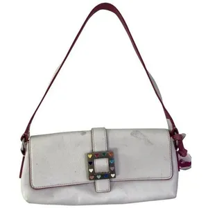 dooney and bourke mini purse white leather tote thumbnail 1