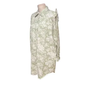 Roller Rabbit Caxias Darya Dress‎ Sage Green White Floral Size Small thumbnail 6