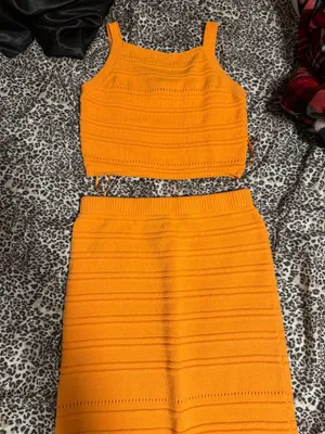 Orange Knitted Set thumbnail 2