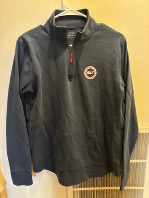 Vineyard Vines Navy And Light Pink Quarterzip thumbnail 1