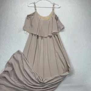 Show Me Your Mumu Caitlin Ruffle Maxi Dress XS Champagne Bridesmaid‎ Wedding thumbnail 10