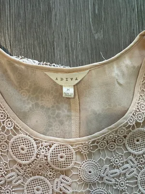Adiva Peach Sleeveless Lace Top thumbnail 4