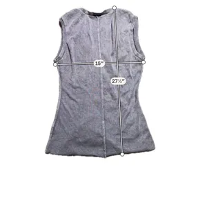 Unbranded‎ Mineral Wash Grey V-Neck Tank Top Raw Hem Sleeveless Slim Fit Shirt thumbnail 4