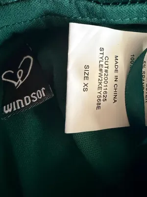 Windsor Emerald Green Satin Mermaid Formal Gown Dress XS thumbnail 5