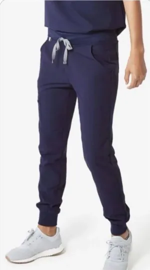 Figs Women's XS‎ Blue Navy Zamora High Waisted Jogger Scrub Pants #F4-1 thumbnail 1