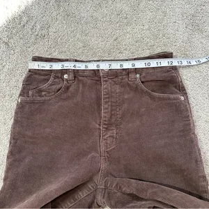Rolla’s Women’s Original High Rise Straight Leg Corduroy Pants in Dark Brown 26 thumbnail 14