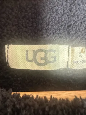 UGG Black Riz Cozy Knit Crew Neck Long Sleeve Ribbed Lounge Sweater XL thumbnail 6