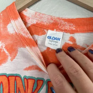 Pink Floyd Orange Tie-Dye Retro Graphic Tee Gildan Softstyle Ring Spun unisex M thumbnail 4