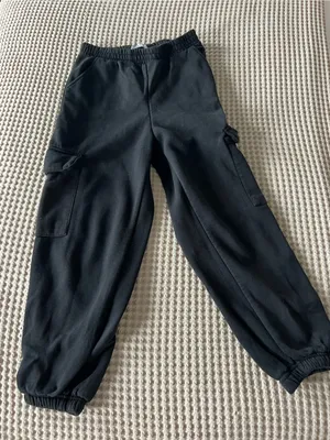 Black Cargo Jogger Pants thumbnail 1