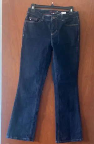 Tommy Hilfiger Blue Flare Wide Leg Jeans. Size 4R. thumbnail 1