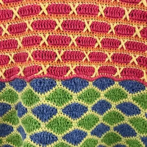 Susan Bristol Y2K 2000s Vintage Crochet patchwork Grandma cardigan sweater M thumbnail 9