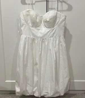Mango Corset Bubble Hem Mini Dress Size 10 thumbnail 3