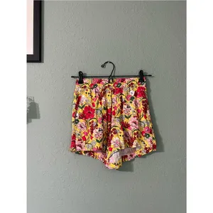 Ban.do Floral Lounge Flowy Shorts Size XS Rayon Retro Inspired 60s Vintage Charm thumbnail 2
