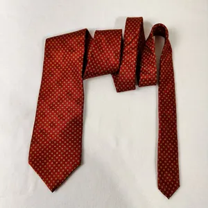 Fabris Venezia Silk Men's Tie Vintage Burgundy Classic Handmade Necktie thumbnail 3