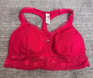 DKNY Intimates Red Lace Racerback Bralette Valentines Day XS thumbnail 1