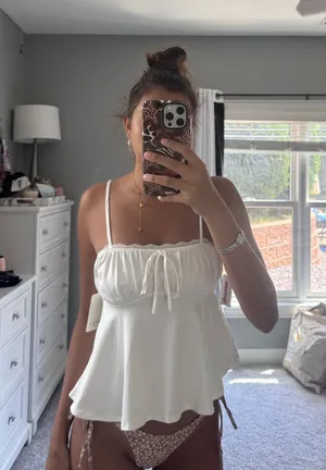 Gage white silk top  thumbnail 1