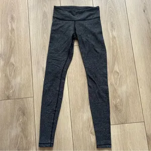 Lululemon Wunder Under Pant III Heathered Herringbone Heathered Black Size 6 thumbnail 7