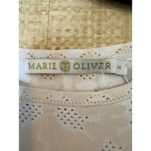 Marie‎ Oliver Melba Tank Opal Damask Jacquard Pointelle Knit Top M thumbnail 4