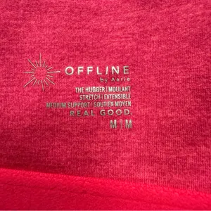 OFFLINE By Aerie The Hugger High-Neck Longline Sports Bra in Pink Size Medium thumbnail 7