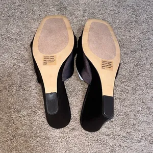 Silent D Katia Wedge Satin Twist Sandals Square Open Toe Chocolate Brown‎ 37 / 7 thumbnail 4
