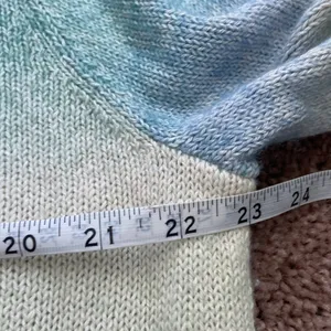 J. Crew Factory Space-dyed crewneck sweater (Sz XL) Blue & Green Ombré Cotton thumbnail 8